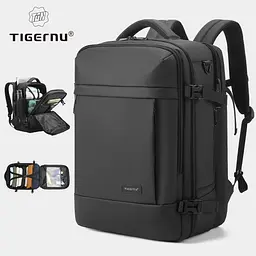 Рюкзак міський Tigernu T-B9990 27л з відсіком для ноутбука до 15.6" та USB Black (18197) - мініатюра 2