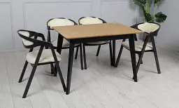 Стіл Мілан розкладний 1100/1400x700x750 чорний/Black patina - мініатюра 9
