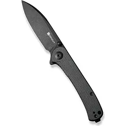 Ніж складний Sencut Scepter SA03G чорний - чорне лезо Micarta