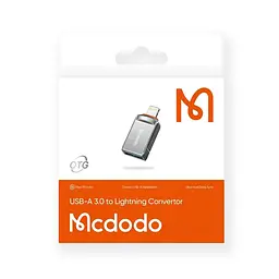 Адаптер Mcdodo OTG USB-A 3.0 to Lightning Adapter OT-8600 Сірий - мініатюра 2