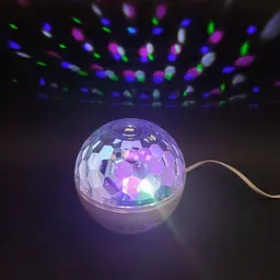 Світлодіодний диско-шар (дискошар) Led magic ball light з Bluetooth і пультом Білий - мініатюра 7