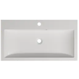 Раковина глянцева накладна Amidicon Laguna 80 800x430 з литого каменю LAGUNA_80_HL, Білий - мініатюра 4