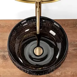 Умивальник Rea Ise 42x42 black (REA-U6660), Глянцева - мініатюра 3