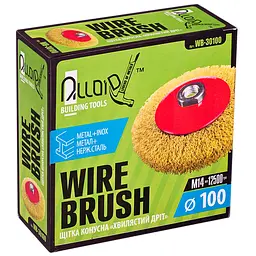 Щітка конусна Alloid WB-30100 кручений дріт 100 мм (WB-30100) - мініатюра 4