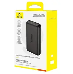 Універсальна мобільна батарея 20000 mAh, Lipow, Black, 15 Вт Baseus teh0027635 - мініатюра 2
