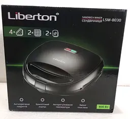 Мультимейкер 3 в 1 Liberton LSM-8030 Black (вафельниця — сендвічниця — гриль) - мініатюра 6