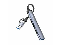 Мультипортовий адаптер ColorWay USB-A/USB-C 4-in-1 USB2.0х2/USB3.0/USB-C2.0 (CW-HUB06)