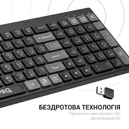 Клавіатура OfficePro SK985B Wireless/Bluetooth Black (SK985B) - мініатюра 9