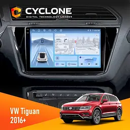Штатна магнітола Volkswagen Tiguan 2016+ Cyclone C10-012 4x64, DSP, 4G Cyclone (НФ-00007790)