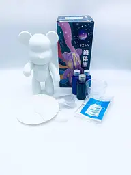 Флюїдне ведмежатко fluid bear bearbrick, 23 см, з фарбами YELLOW - мініатюра 6