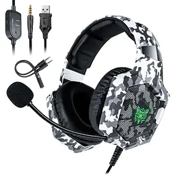 Навушники Onikuma Gaming with LED K8 Camouflage-Green - мініатюра 5
