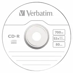 Диск Verbatim CD-R 700Mb 52x Wrap 50 ПК (43787) (5959120) - мініатюра 3