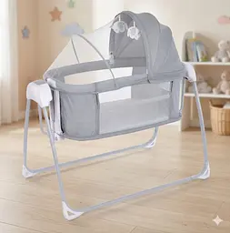 Багатофункціональна люлька Mastela Deluxe 4 в 1 / Комфортне безпечне дитяче ліжечко / Лыжко для малюка із функцією гойдання