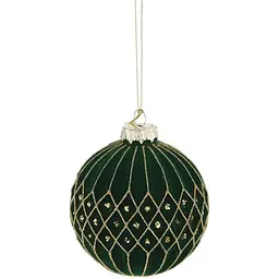 Ялинкова кулька Chomik ромби велюр 8 см зелена (5900779882027_1)