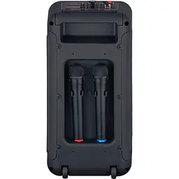 Портативна колонка BiG JBX-828 150 Вт два радіомікрофони караоке підсвічування - мініатюра 4