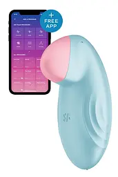 Смарт-вібратор для клітора Satisfyer Tropical Tip Light Blue - мініатюра 1