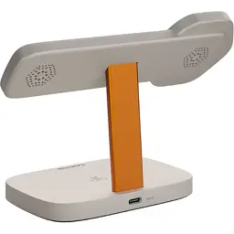 Зарядний пристрій Canyon wireless charger HEXAGON WCS-310 3in1 LightGrey/Orange (CNS-WCS310LGOR) - мініатюра 2