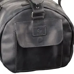 Сумка дорожня Grande Pelle 11046 із вінтажної шкіри чорна - мініатюра 10