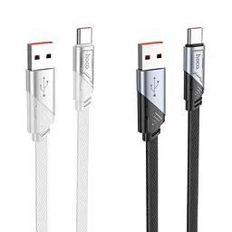 Кабель HOCO U119 Machine charging data cable Type-C 5A/1.2m чорний - мініатюра 3