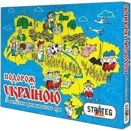 Настільна гра Подорож Украиною Strateg 59 Різнокольоровий shop (4820175991370)