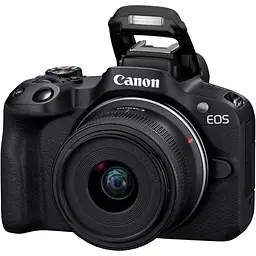 Бездзеркальний фотоапарат Canon EOS R50 Creator Kit RF-S 18-45mm f4.5-6.3 IS STM Black [5811C036] [140465] - мініатюра 2