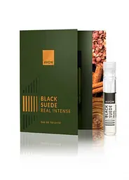 Листівка з пробним зразком Туалетної води Avon Black Suede Real Intense, 0,6 мл - мініатюра 1