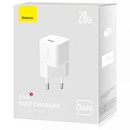 Мережевий зарядний пристрій Baseus GaN5 Fast Charger Xiaomini 1C 20W EU CCGN050102 White - мініатюра 4