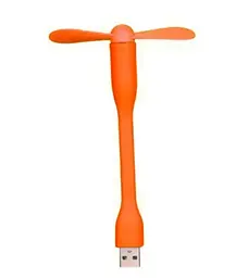 Портативний гнучкий USB міні-вентилятор для ноутбука/powerbank (Orange) - мініатюра 2