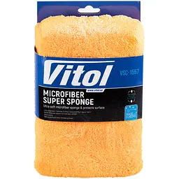 Губка Vitol для миття авто мікрофібра 20х14х7 см (VSC-1557)