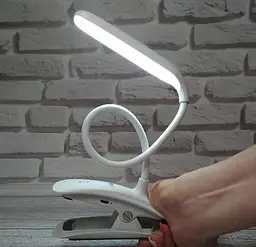Настільна лампа Remax RT-E195 White + сенсор + прищіпка + microUSB + 3 режими світіння - мініатюра 9