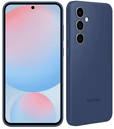 Оригінальний силіконовий чохол Samsung Silicone Case для Samsung Galaxy S24 FE Blue EF-PS721CLEGWW - мініатюра 4