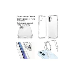 Чохол до мобільного телефона Dengos TPU Cover + Glass Samsung Galaxy A57 Transparent (DG-KM-198) - мініатюра 6