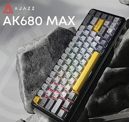 Механічна ігрова клавіатура Ajazz AK-680-MAX Magnetic Switch RGB USB Black-Gray - мініатюра 3