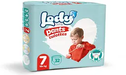 Підгузки-трусики дитячі Lody Baby Pants Culottes XXL 7 (19+ кг) Jumbo 32 шт.