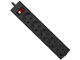 Мережевий фільтр-подовжувач Logicpower LP-X5 Premium Black 5 м (9585)