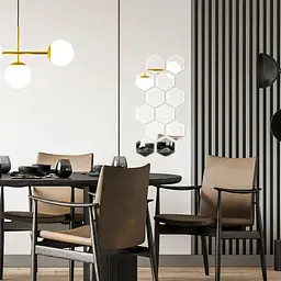 Дзеркальний декор Wall Sticker SW-00002513 акриловий самоклеючий 125х105 мм 12 шт. срібло - мініатюра 5