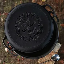 Казан узбецький Наша майстерня WOK з кришкою-сковородою гриль 8 л (Т405СРGr) - мініатюра 5