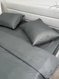 Комплект постільної білизни Ecotton полуторний 150х215 см однотонний сірий Nid Grey (25192\1.5)
