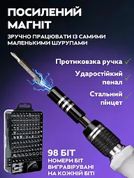 Набір викруток 115 в 1 для ремонту електроніки / Набір інструментів прецизійних викруток Ultimate 115-в-1 для електроніки - мініатюра 6
