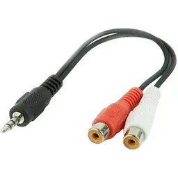Кабель-перехідник звуковий Cablexpert 3.5 мм M - 2xRCA F 20 см чорний (CCA-406)
