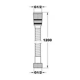Шланг Paffoni 120 см steel ZFLO030ST, Нержавіюча сталь - мініатюра 2