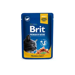 Вологий корм для котів Brit Premium Cat Family Plate pouches 1200 г (асорти із 4 смаків сімейна тарілка) - мініатюра 5