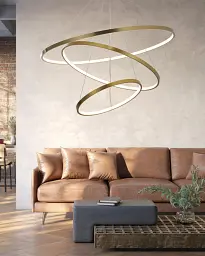 Підвісний світильник, люстра Goldlux 330031 Lea 3 Led 3x60W 4000K 8000Lm IP20 Золото - мініатюра 3