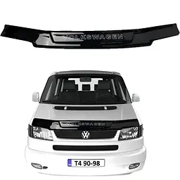 Дефлектор капота мухобійка Volkswagen T4 1990-1998 Широка (Прямі фари) Voron Glass