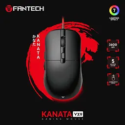 Ігрова комп'ютерна миша Fantech VX9 Kanata USB RGB 400-3600 DPI 30IPS Black - мініатюра 4