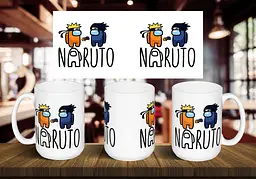 Чашка "Naruto Among Us style" 425 мл Блакитна