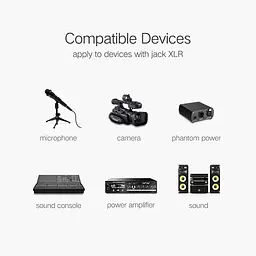 Мікрофонний кабель Ugreen AV130 XLR Male to Female Microphone Cable (Чорний, 1м) - мініатюра 5