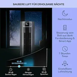 Мобільний кондиціонер-вентилятор Klarstein Skyscraper Frost (10035820) - мініатюра 4