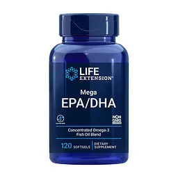 Жирні кислоти Life Extension Mega EPA/DHA 120 капсул - мініатюра 2