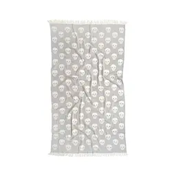 Рушник Lotus Home Pestemal - Skull 90x160 grey сірий